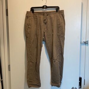 Abercrombie & Fitch Tan Joggers with Elastic Waist